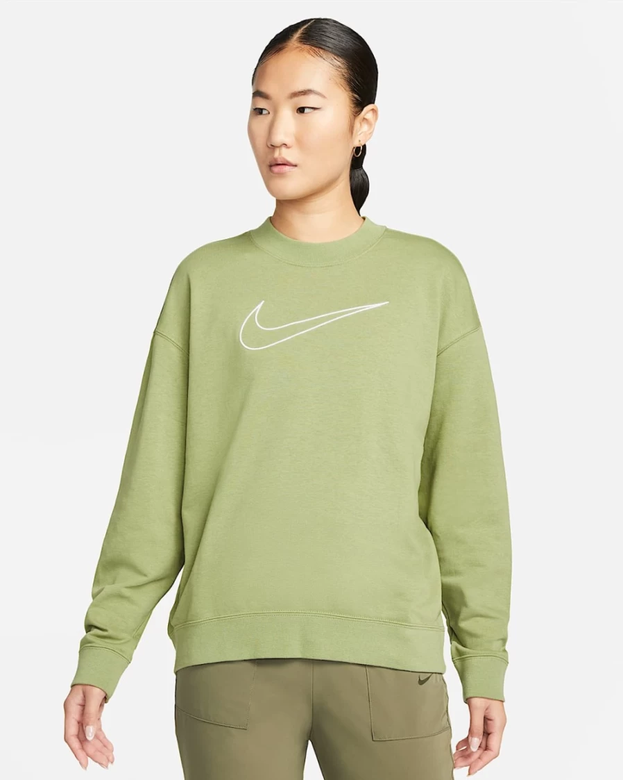 Nike Dri-FIT Women's Alligator/White Graphic Crewneck Sweatshirt - Moisture-Wicking Workout Top