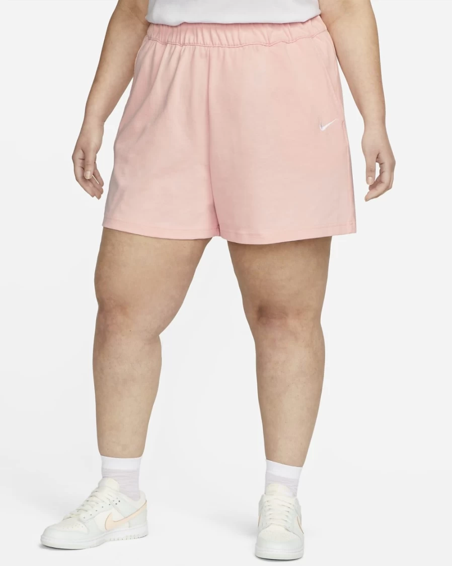 Nike Women's Plus Size Atmosphere/White Sportswear Jersey Shorts - Comfortable Athletic Shorts for Women