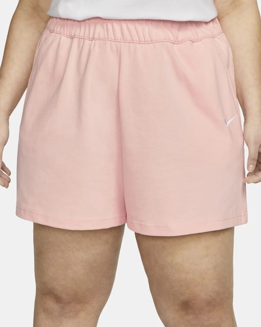 Nike Women's Plus Size Atmosphere/White Sportswear Jersey Shorts - Comfortable Athletic Shorts for Women
