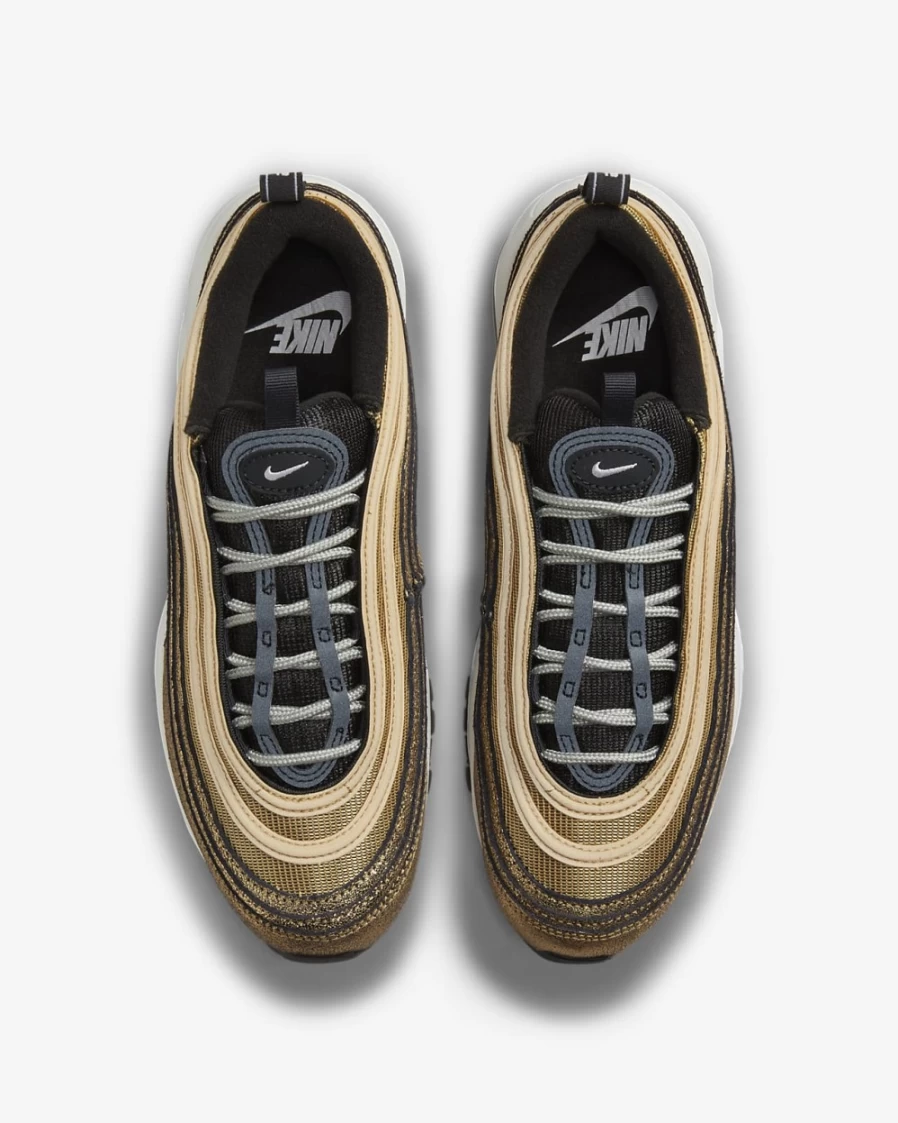 Nike Air Max 97 Women's Sneakers in Twine/Metallic Gold/Off Noir/White - Running Shoes for Women