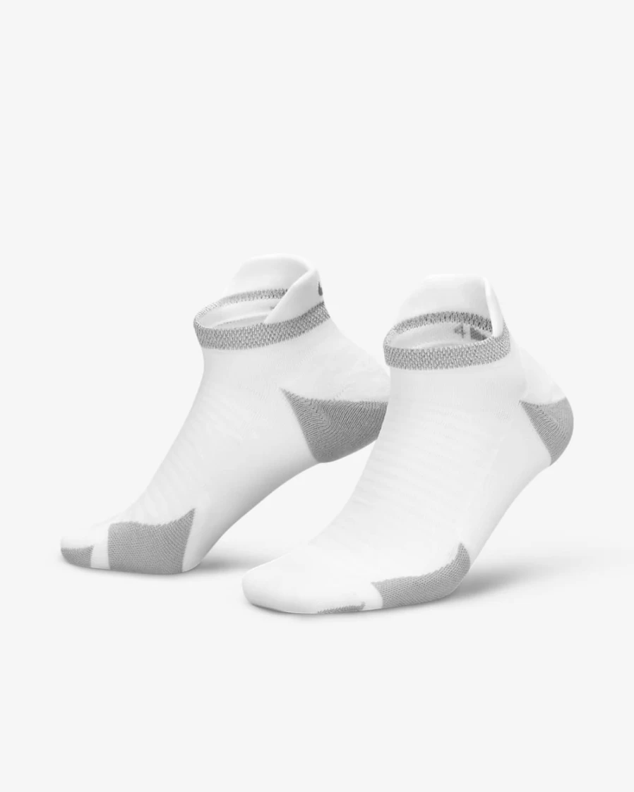 Nike Spark Cushioned No-Show Running Socks for Men & Women - White Comfort Athletic Socks