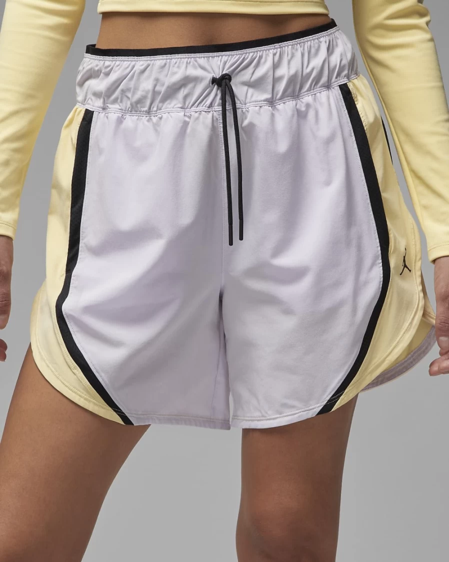 Nike Jordan Sport Women's Shorts - Barely Grape, Lemon Wash, Black - Athletic Comfort Fit