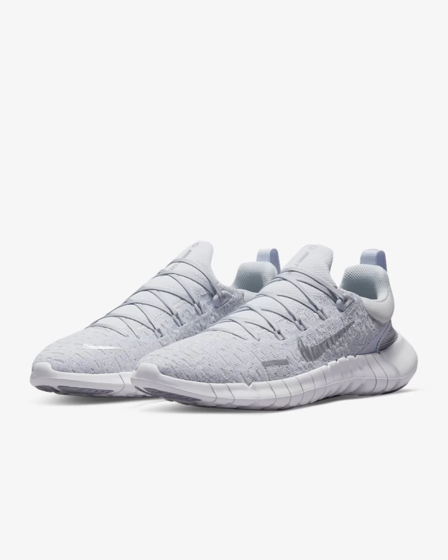 Nike Free Run 5.0 Next Nature Women's Running Shoes - Pure Platinum/Ghost/Metallic Silver Road Running Sneakers