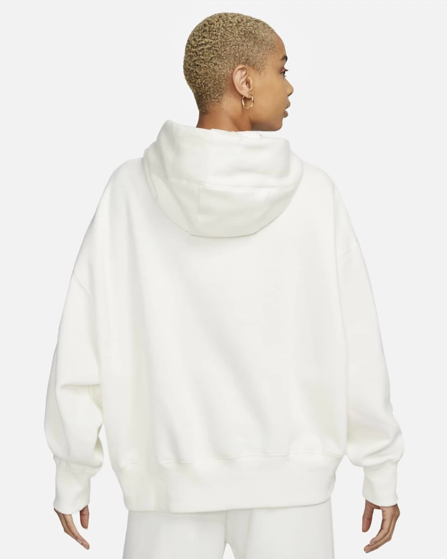 Nike Women's Phoenix Fleece Oversized Pullover Hoodie - Sail/Black