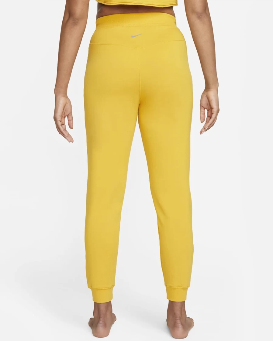 Nike Women's Yoga Luxe 7/8 Fleece Joggers - Yellow Ochre/Particle Grey