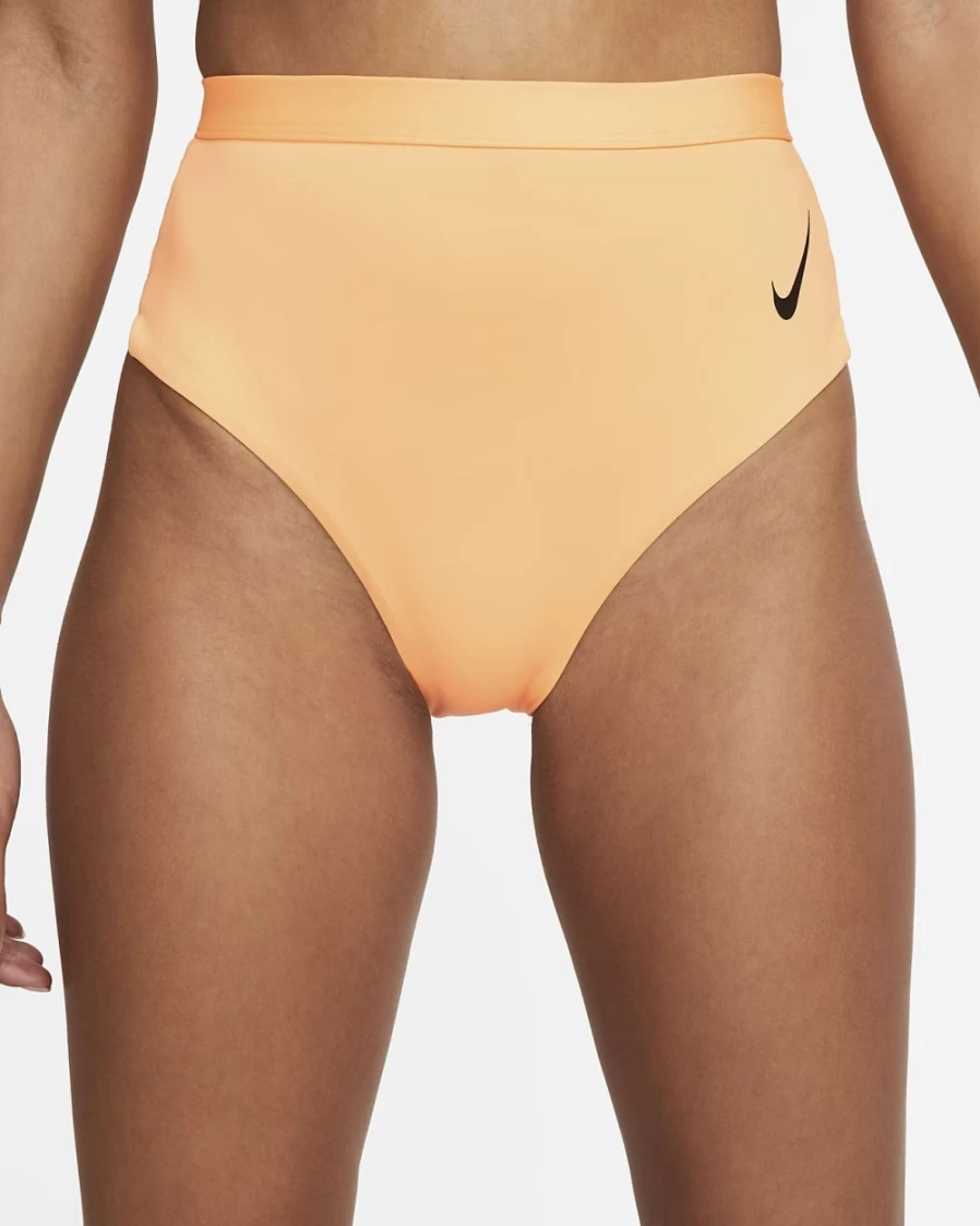 Nike Women's Peach Cream Sneakerkini High Waist Cheeky Bottom Swimwear
