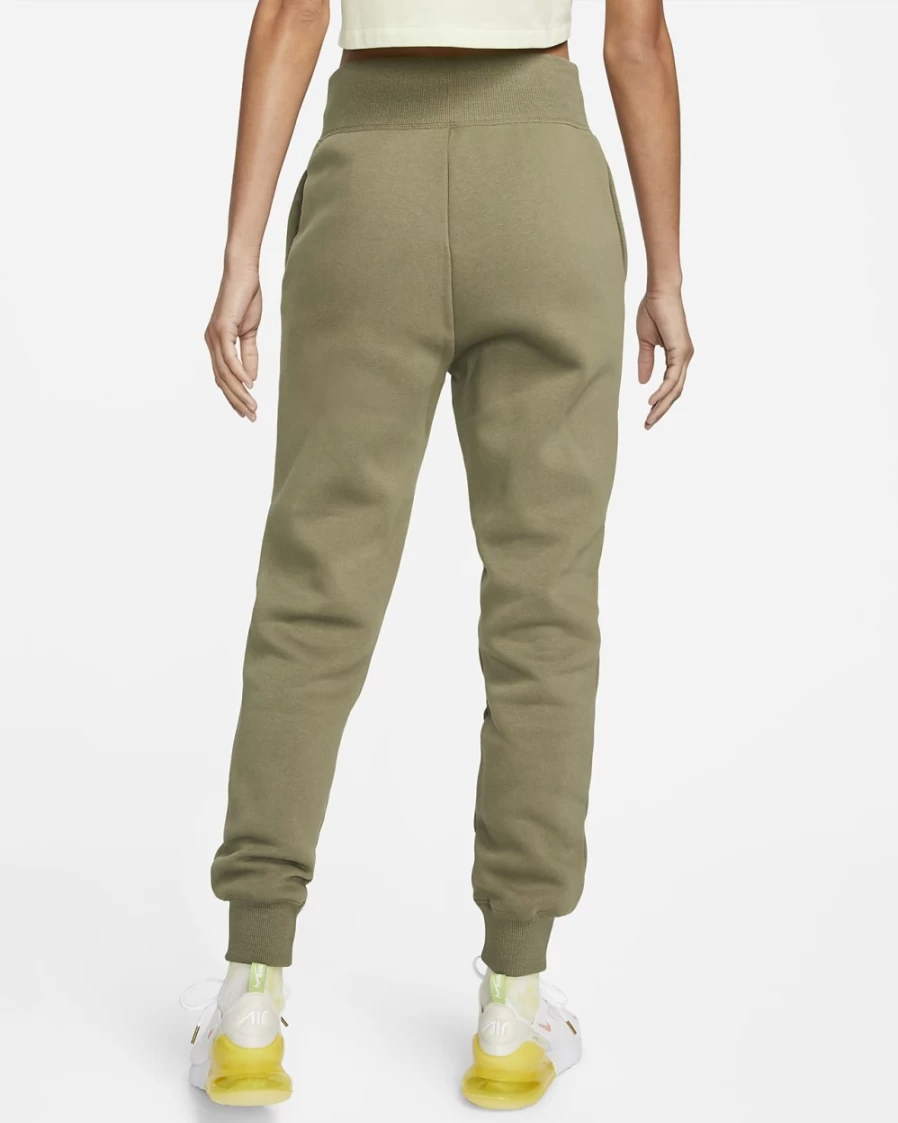 Nike Women's Medium Olive High-Waisted Fleece Joggers - Sportswear Phoenix Fleece Comfort Pants