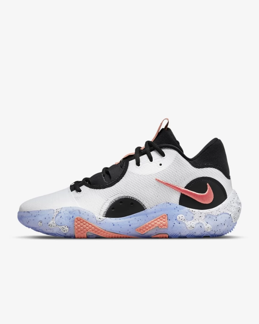 Nike PG 6 Basketball Shoes for Men & Women - White/Black/Thunder Blue/Crimson Bliss