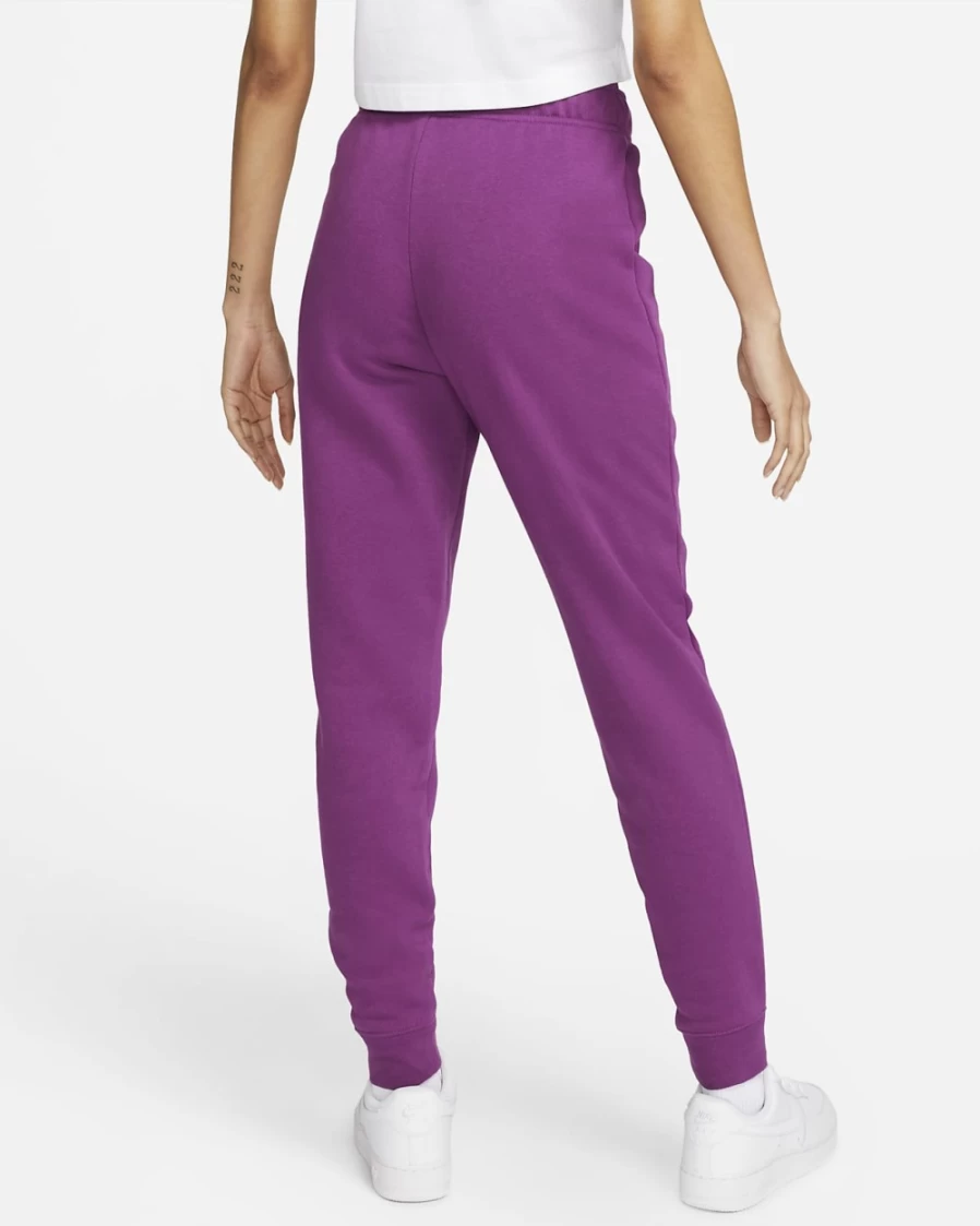 Nike Women's Viotech/White Club Fleece Mid-Rise Slim Joggers - Sportswear Comfort & Style
