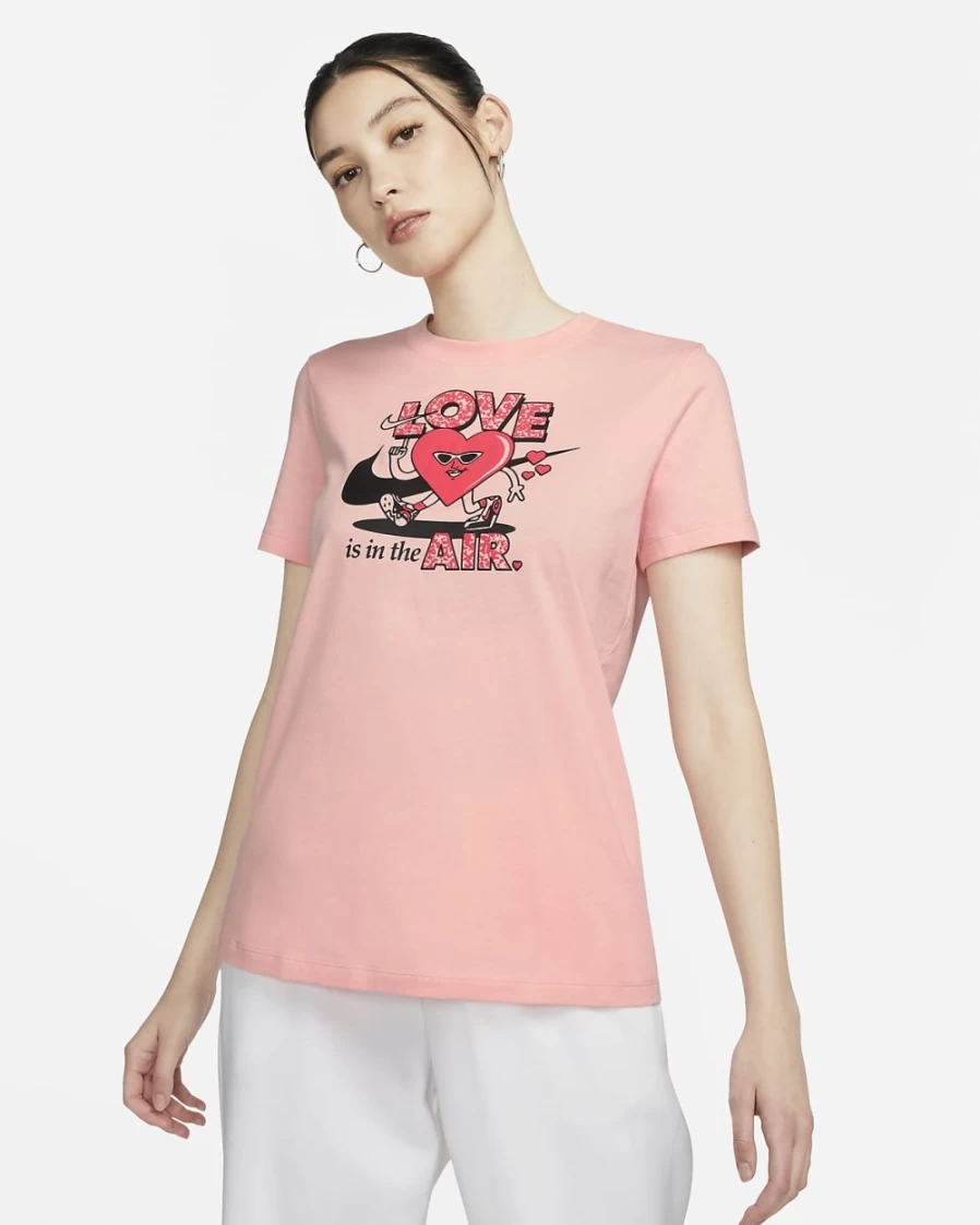 Nike Women's Bleached Coral Short-Sleeve T-Shirt | Sportswear Essential Top