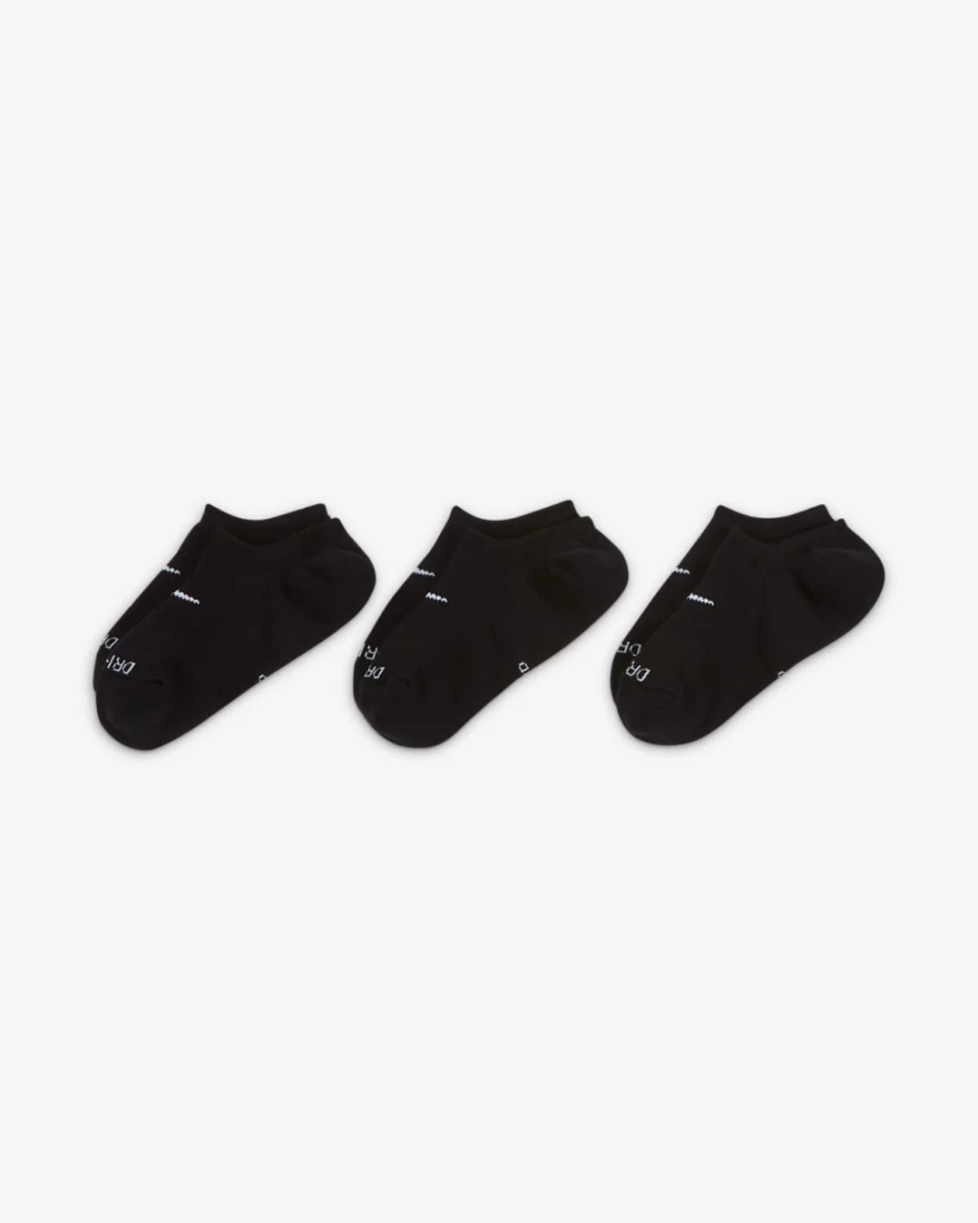 Nike Women's Multi-Color Training Socks - 3 Pairs of Cushioned Everyday Plus Footie Socks for Workouts & Comfort