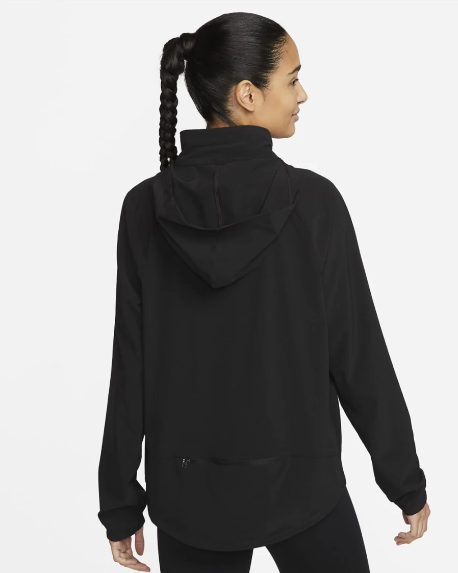 Nike Pro Dri-FIT Women's 1/4-Zip Packable Training Cover-Up - Black/White