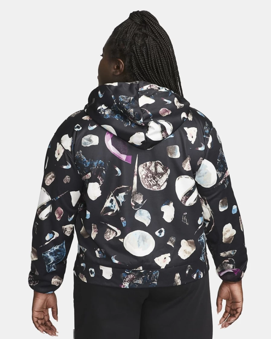 Nike Dri-FIT Women's Black/White Pullover Basketball Hoodie - Plus Size & Standard Issue