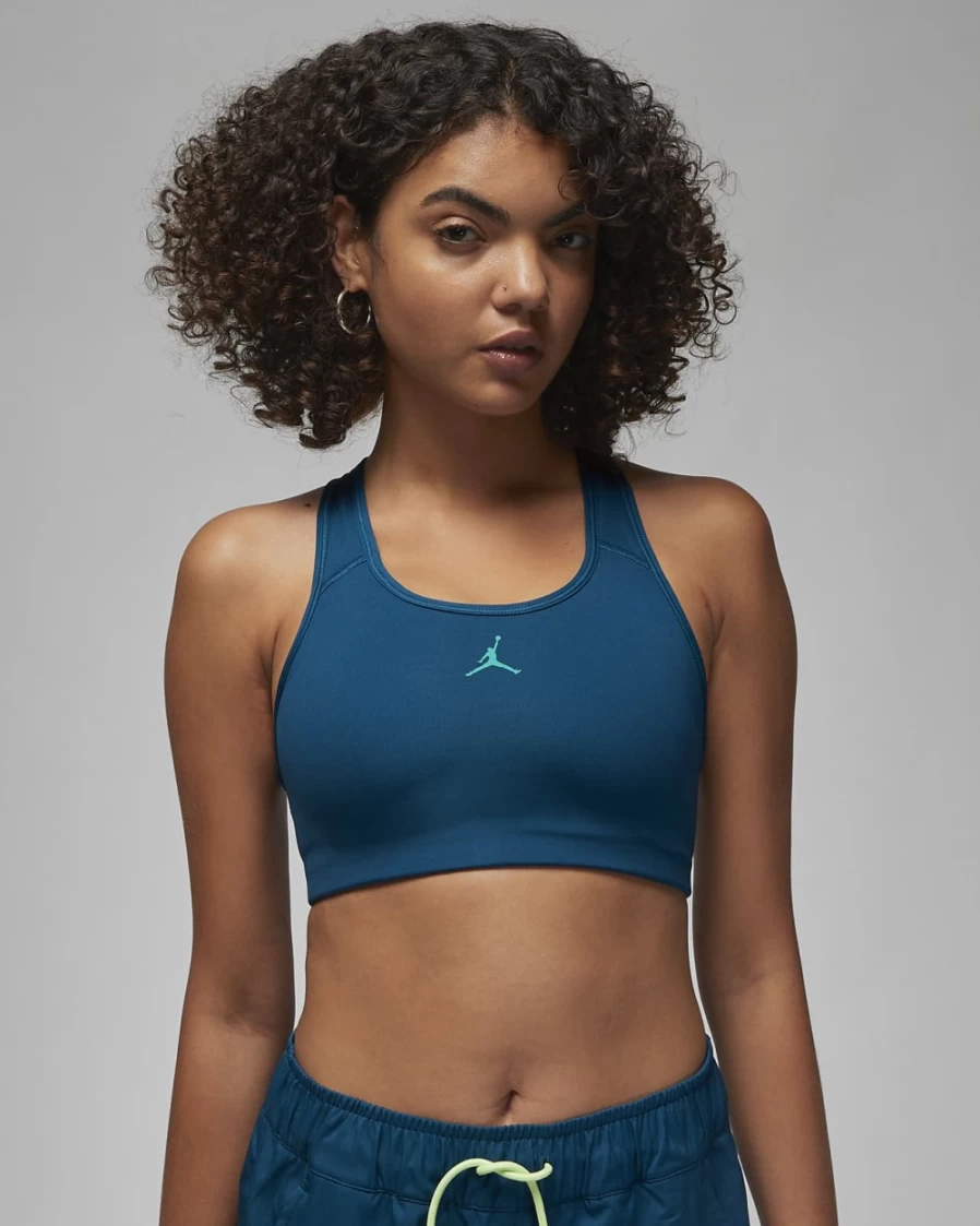 Nike Jordan Jumpman Women's Medium-Support Sports Bra - Valerian Blue/New Emerald