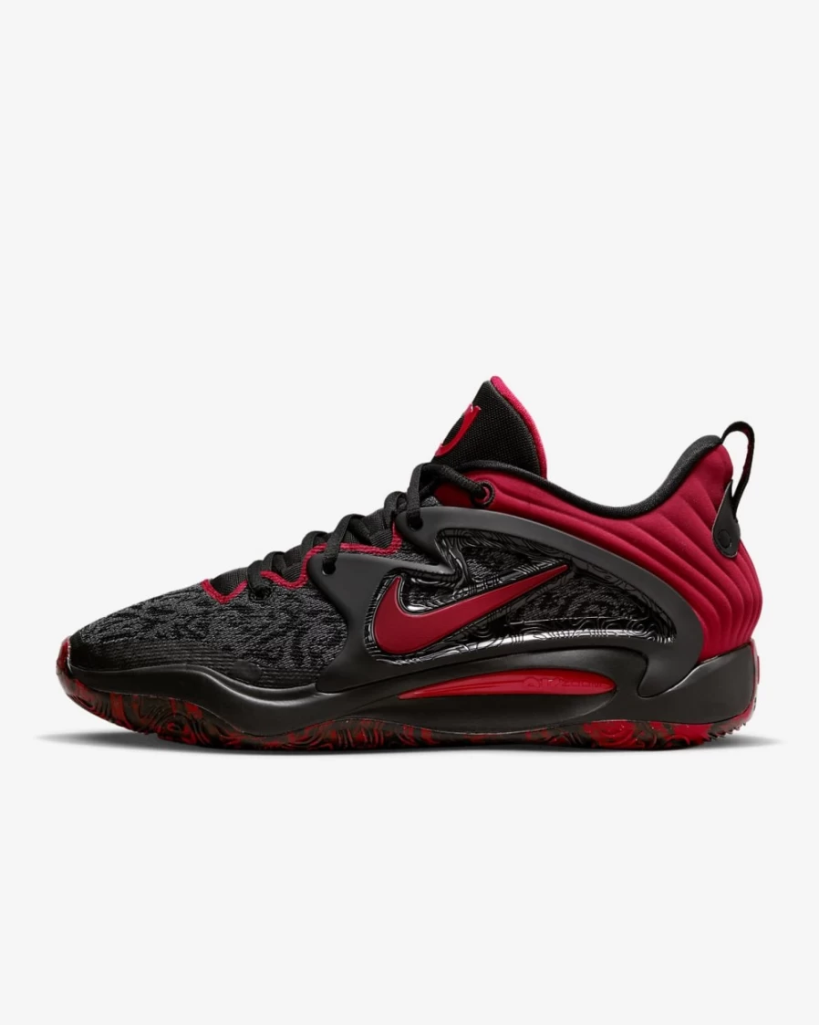 Nike KD15 Basketball Shoes for Men & Women - Black/Light Crimson/University Red