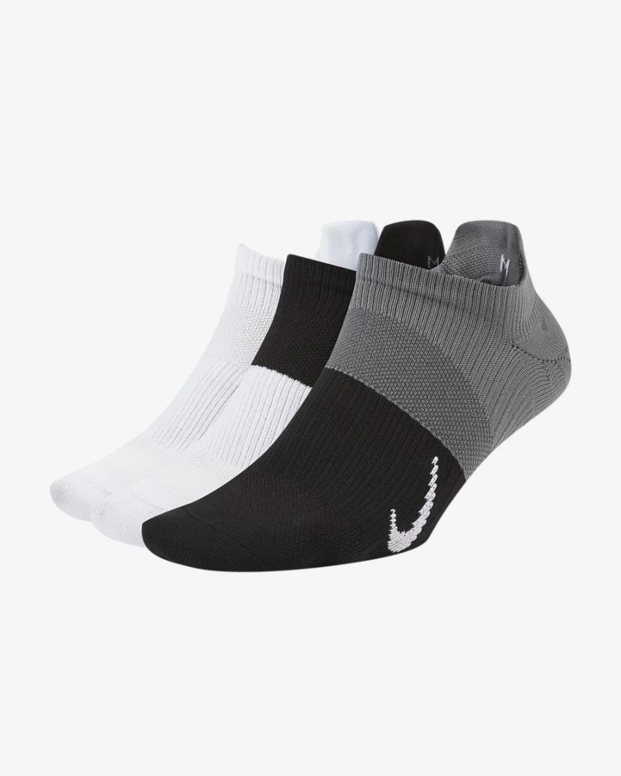 Nike Women's Multi-Color No-Show Training Socks - Lightweight Comfort (3-Pair Pack)