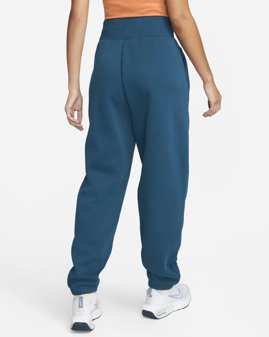 Nike Women's Valerian Blue High-Waisted Oversized Fleece Sweatpants - Sportswear Phoenix Fleece Comfort