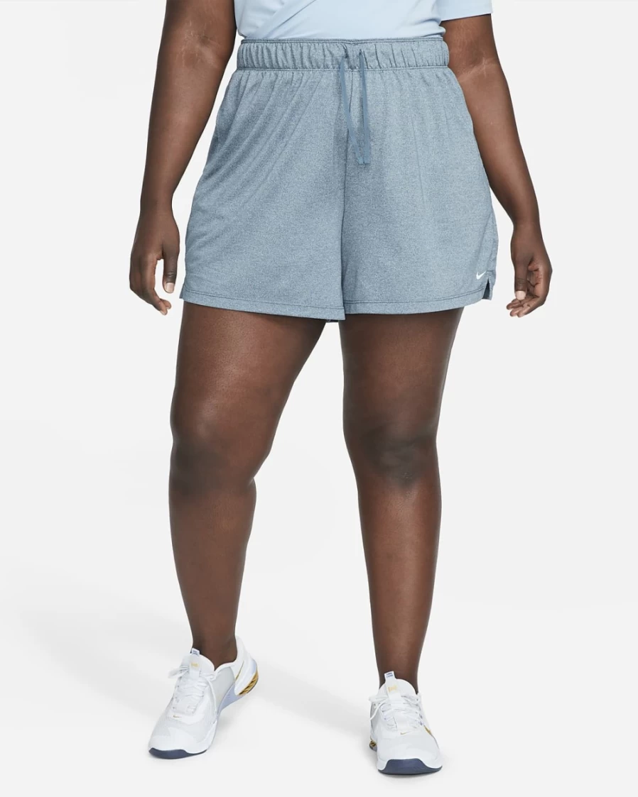 Nike Dri-FIT Attack Women's Plus Size Training Shorts in Ash Green/Heather/White