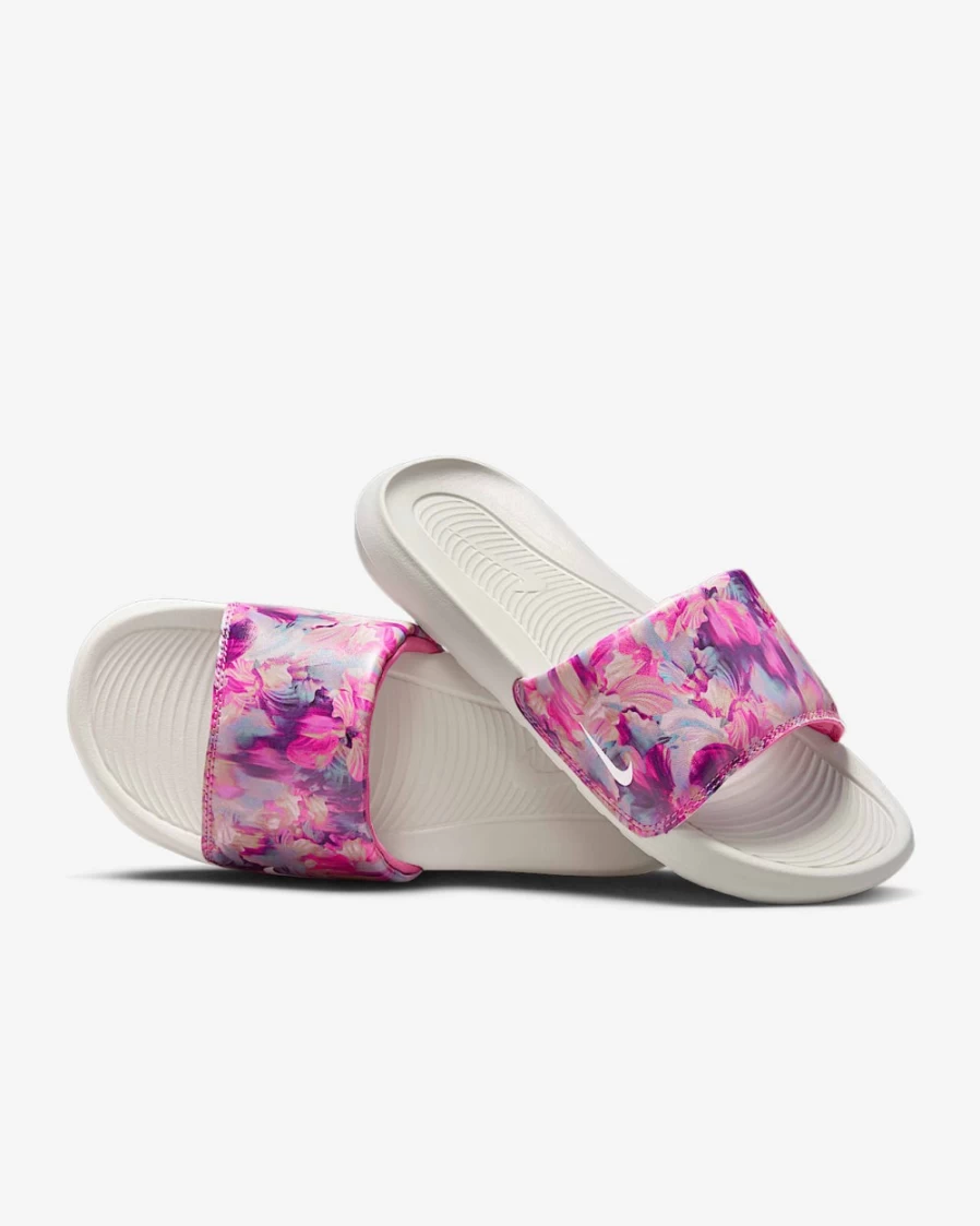 Nike Victori One Women's Slides - Cosmic Fuchsia/Light Bone/Mineral Teal/White Comfortable Sandals for Women