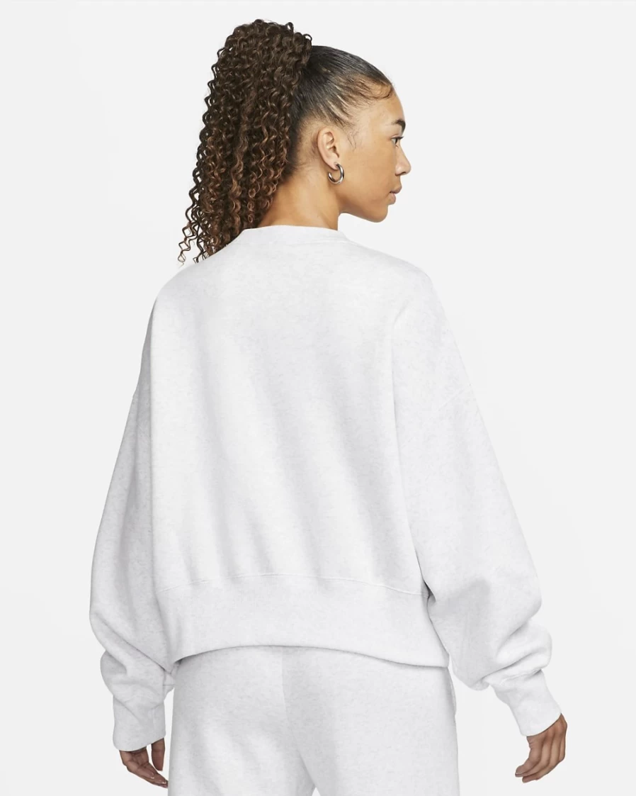 Nike Women's Birch Heather Phoenix Fleece Oversized Crewneck Sweatshirt | City Edition Casual Comfort