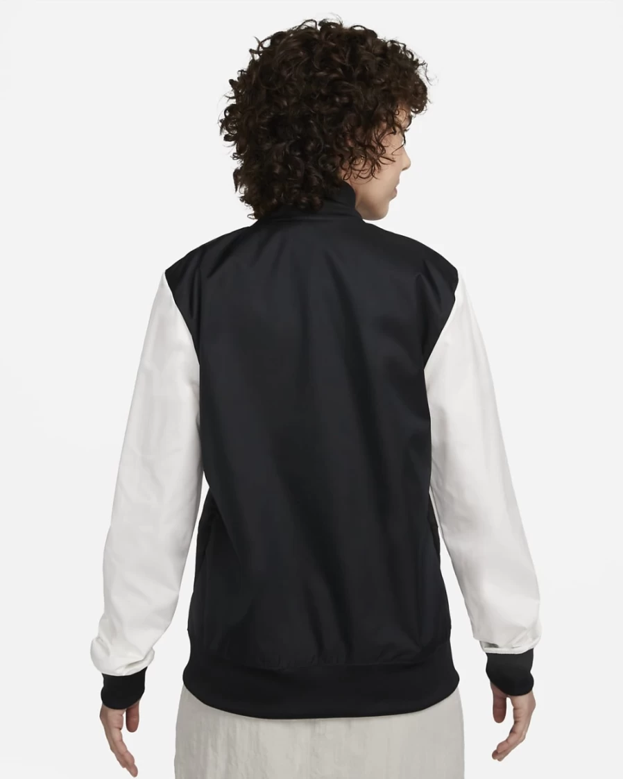 Nike Women's Varsity Jacket - Black/Sail/Dark Smoke Grey Sportswear Coat