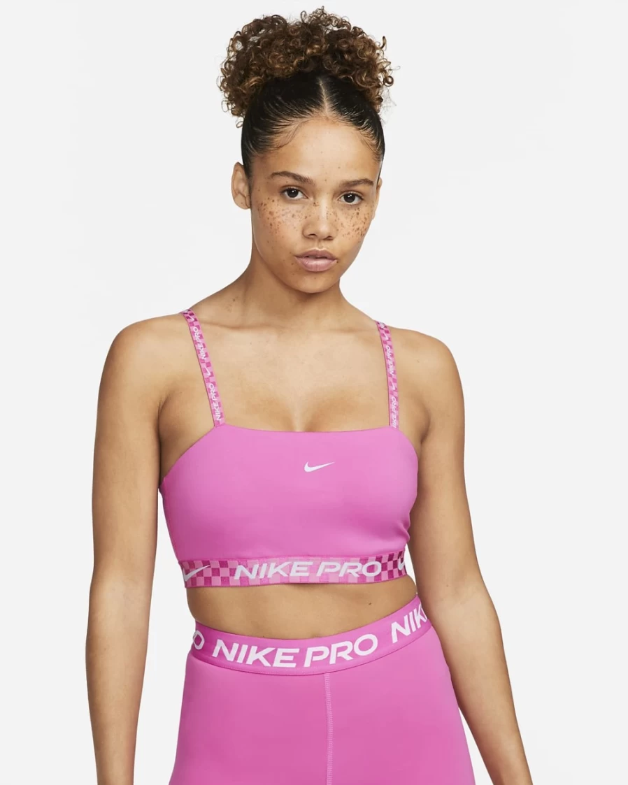 Nike Pro Indy Women's Light-Support Padded Sports Bra - Active Fuchsia/Cosmic Fuchsia/Ocean Bliss