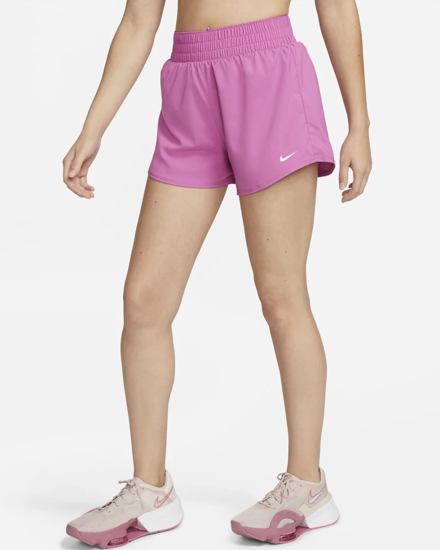 Nike Dri-FIT One Women's High-Waisted 3" Brief-Lined Shorts in Cosmic Fuchsia