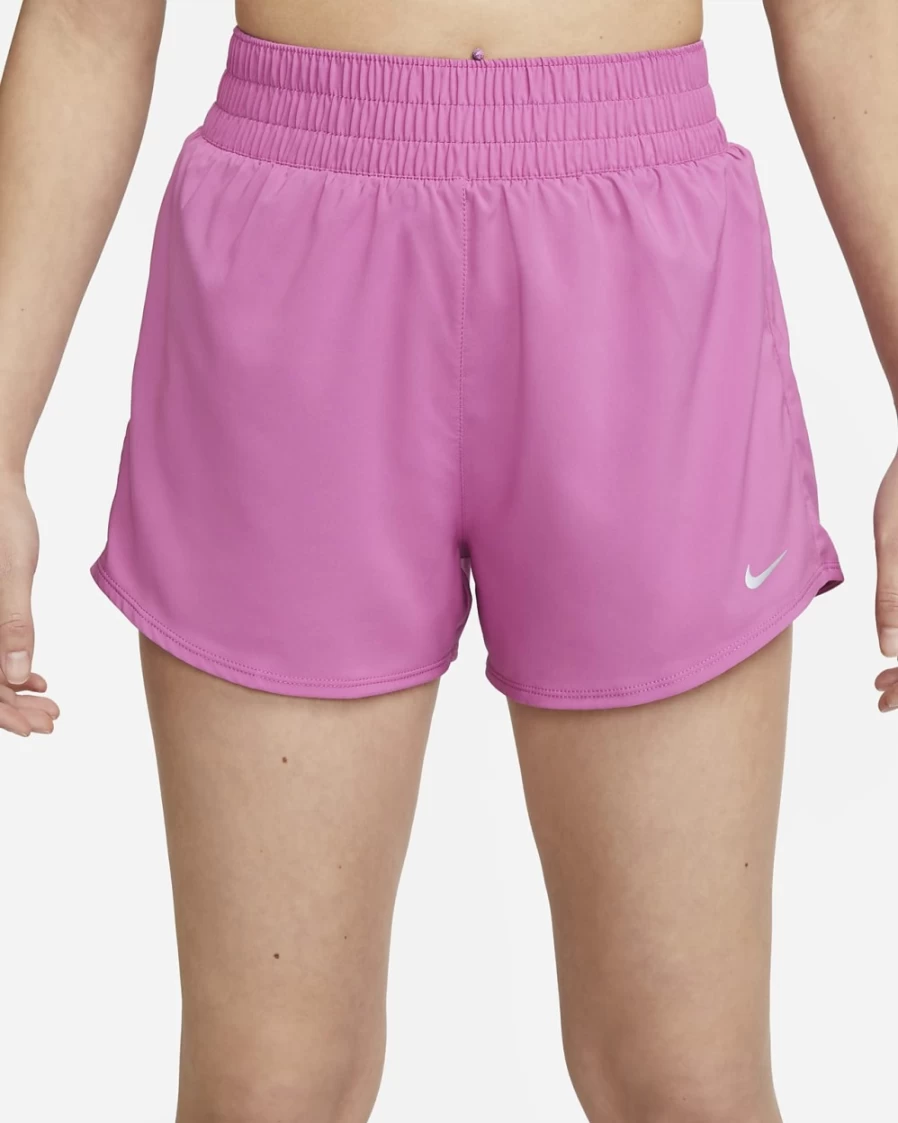 Nike Dri-FIT One Women's High-Waisted 3" Brief-Lined Shorts in Cosmic Fuchsia