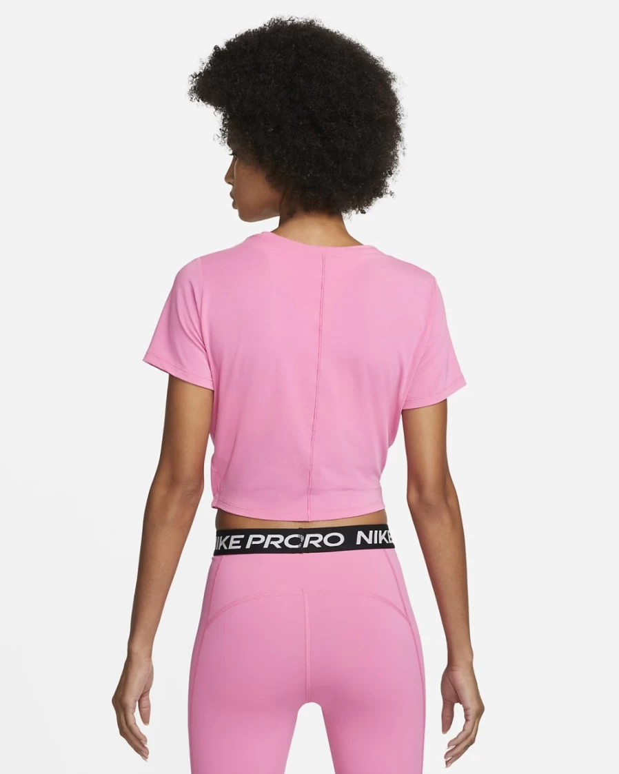 Nike Dri-FIT One Luxe Women's Cropped Short-Sleeve Top in Pinksicle - Moisture-Wicking Athletic Shirt