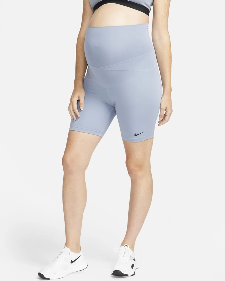 Nike Women's Maternity Biker Shorts 7" - Ashen Slate/Black