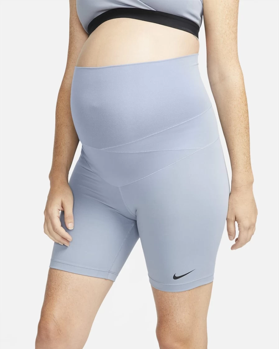 Nike Women's Maternity Biker Shorts 7" - Ashen Slate/Black
