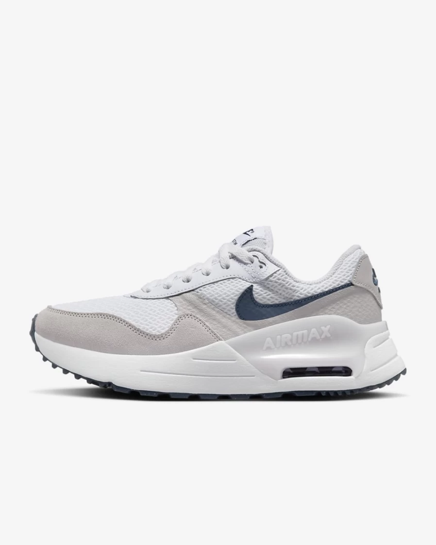 Nike Air Max SYSTM Women's Running Shoes - White/Light Iron Ore/Armory Navy
