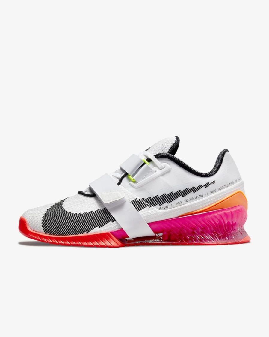 Nike Romaleos 4 SE Weightlifting Shoes for Men & Women - White/Bright Crimson/Pink Blast/Black