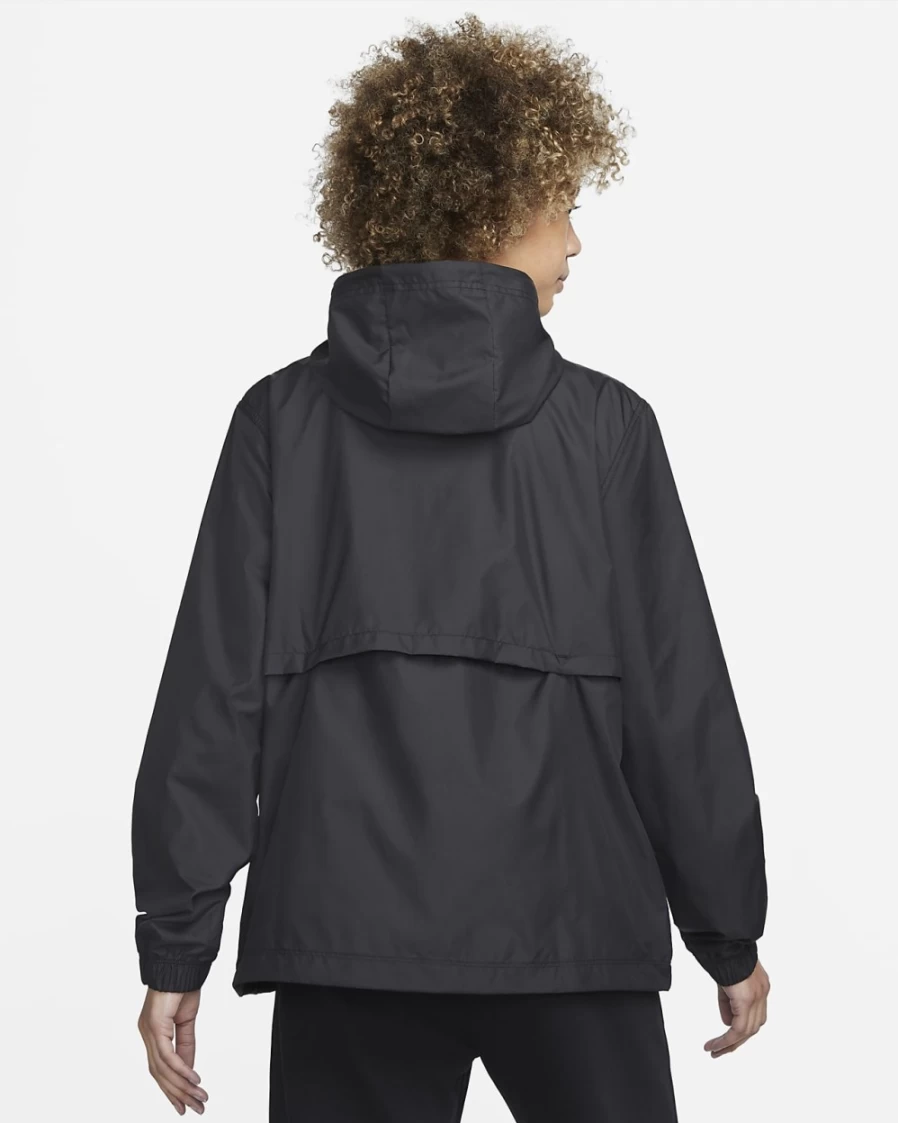 Nike Women's Black & White Essential Repel Sportswear Woven Jacket