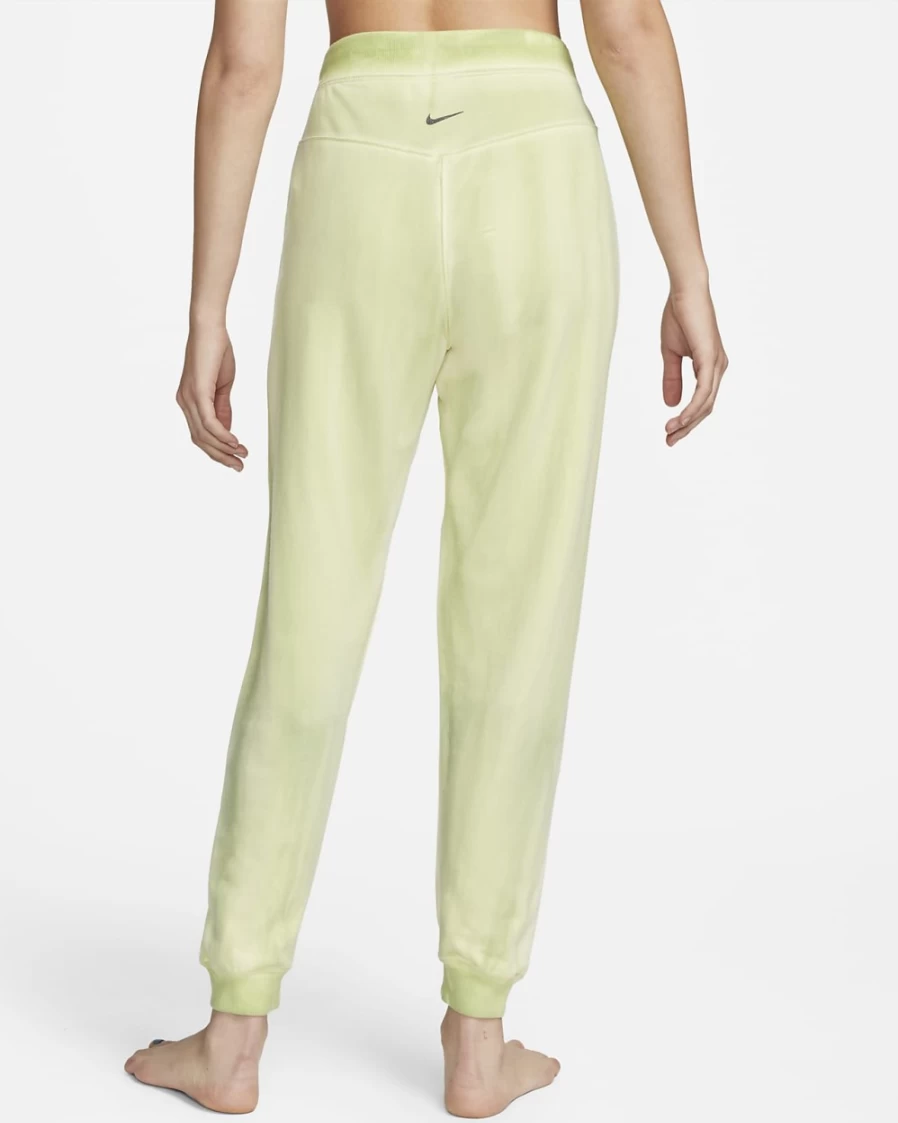 Nike Women's Light Lemon Twist/Iron Grey Yoga Luxe Fleece 7/8-Length Joggers
