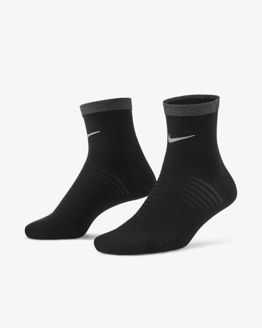 Nike Spark Lightweight Running Socks for Men & Women - Black Athletic Ankle Socks