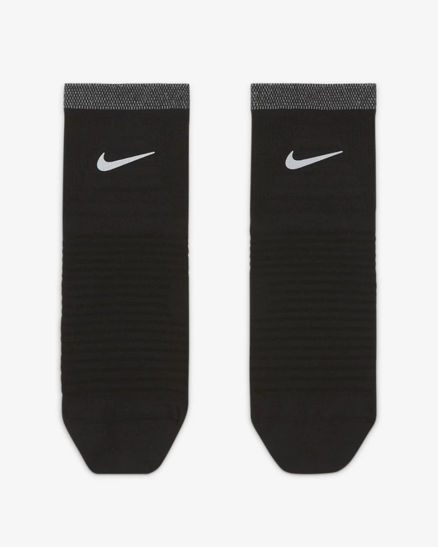 Nike Spark Lightweight Running Socks for Men & Women - Black Athletic Ankle Socks