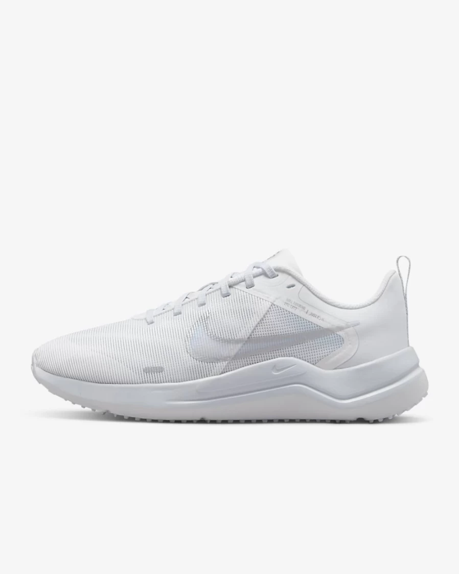 Nike Downshifter 12 Women's Road Running Shoes - White/Pure Platinum/Metallic Silver
