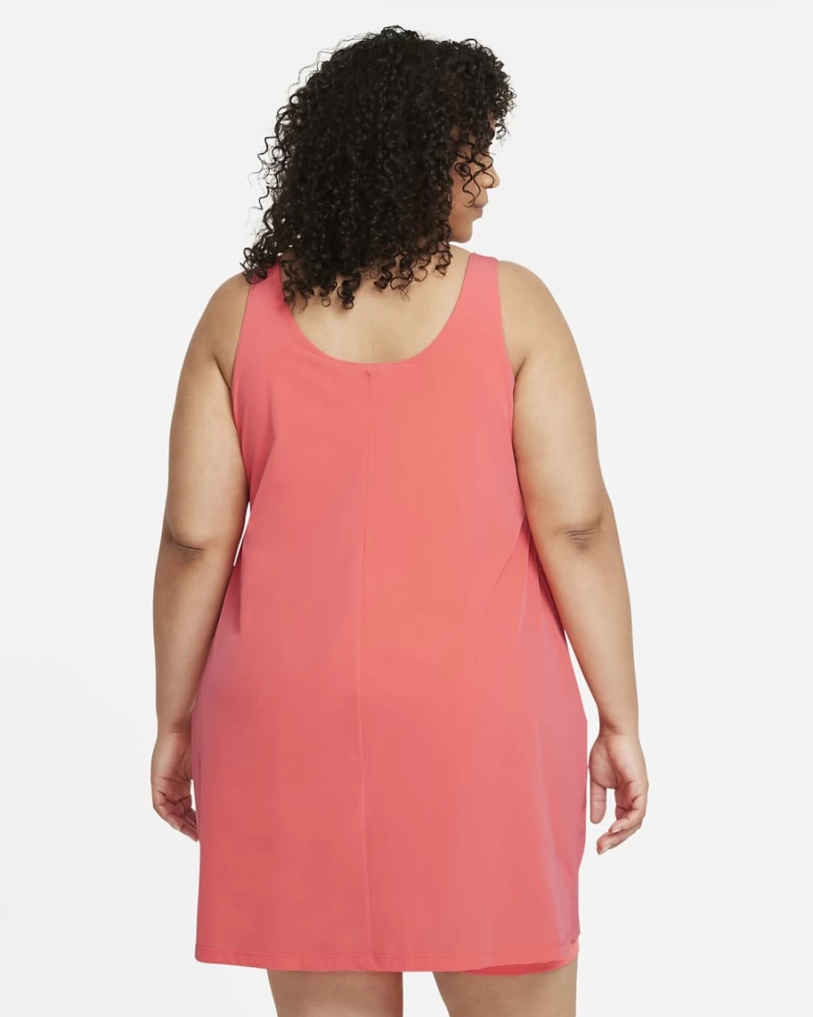 Nike Bliss Luxe Women's Plus Size Training Dress in Magic Ember/Clear | Workout & Gym Dress