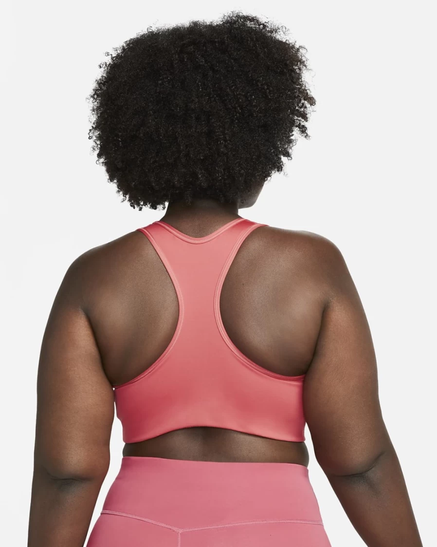 Nike Swoosh Women's Plus Size Medium-Support Padded Sports Bra in Adobe/White