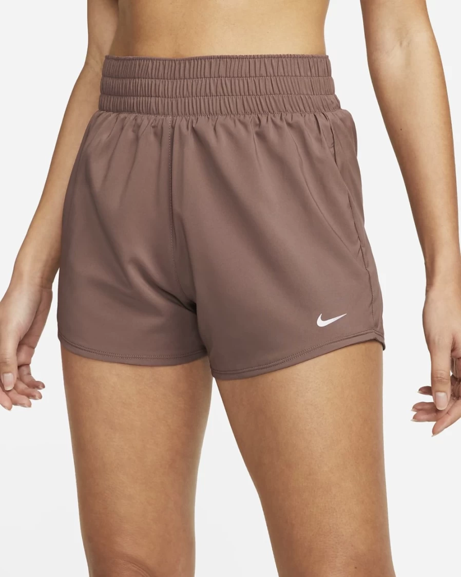 Nike Dri-FIT One Women's High-Waisted 3" Brief-Lined Shorts in Plum Eclipse