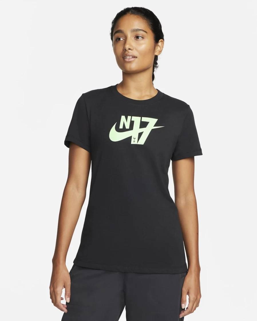 Nike Women's Tottenham Hotspur FC Black & Vapor Green Soccer T-Shirt