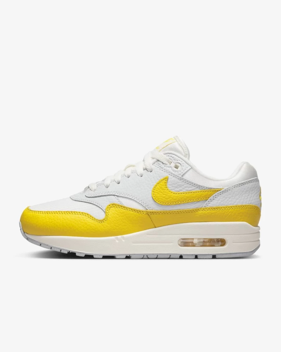 Nike Air Max 1 Women's Sneakers in Photon Dust/Wolf Grey/Sail/Tour Yellow