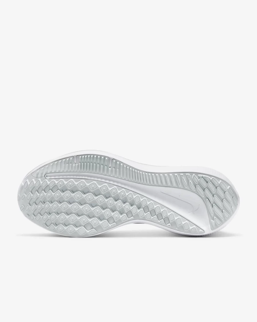 Nike Winflo 9 Women's White Pure Platinum Particle Grey Metallic Silver Road Running Shoes