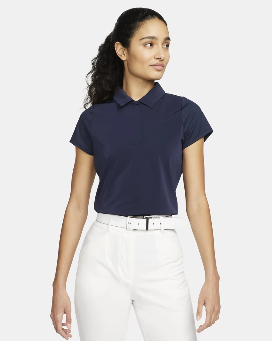 Nike Dri-FIT Women's Golf Polo Shirt - Obsidian/White Moisture-Wicking Performance Top