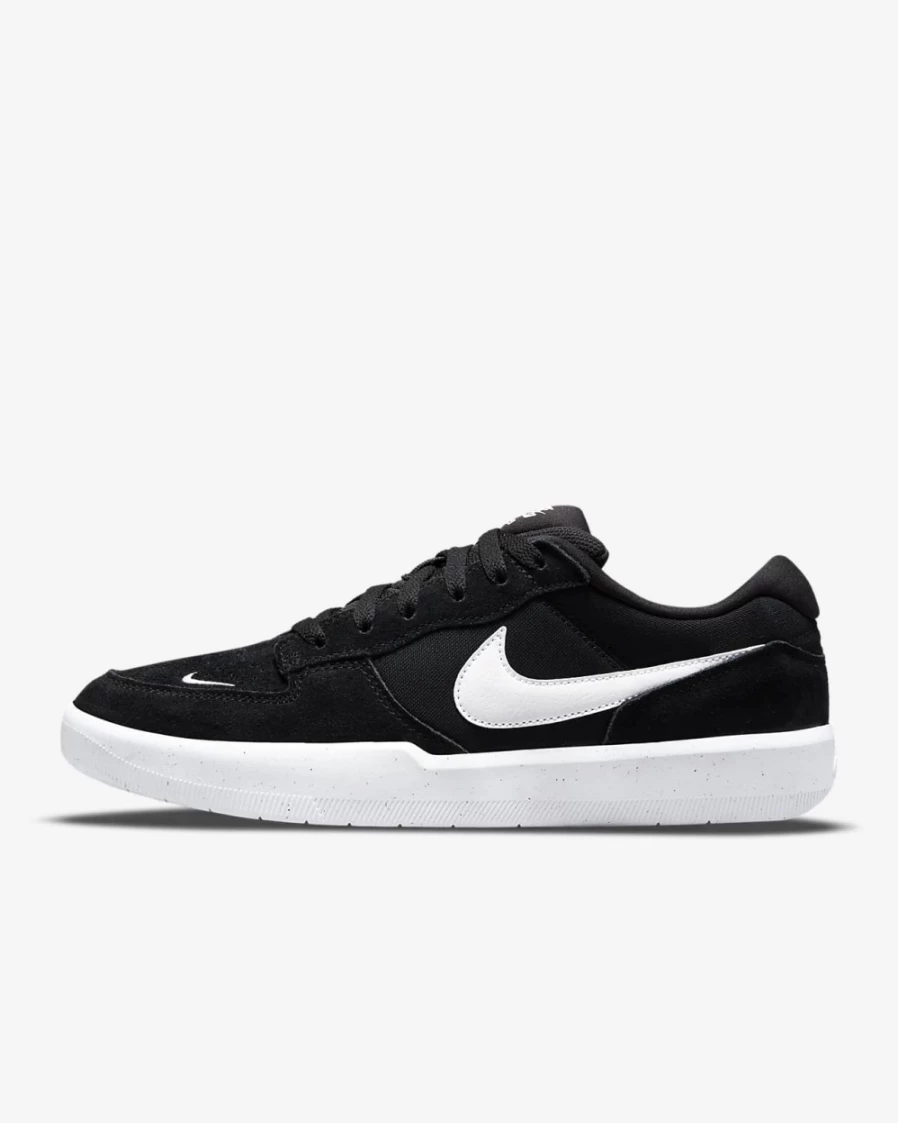 Nike SB Force 58 Skate Shoes for Men & Women - Black/Black/White Skateboarding Sneakers