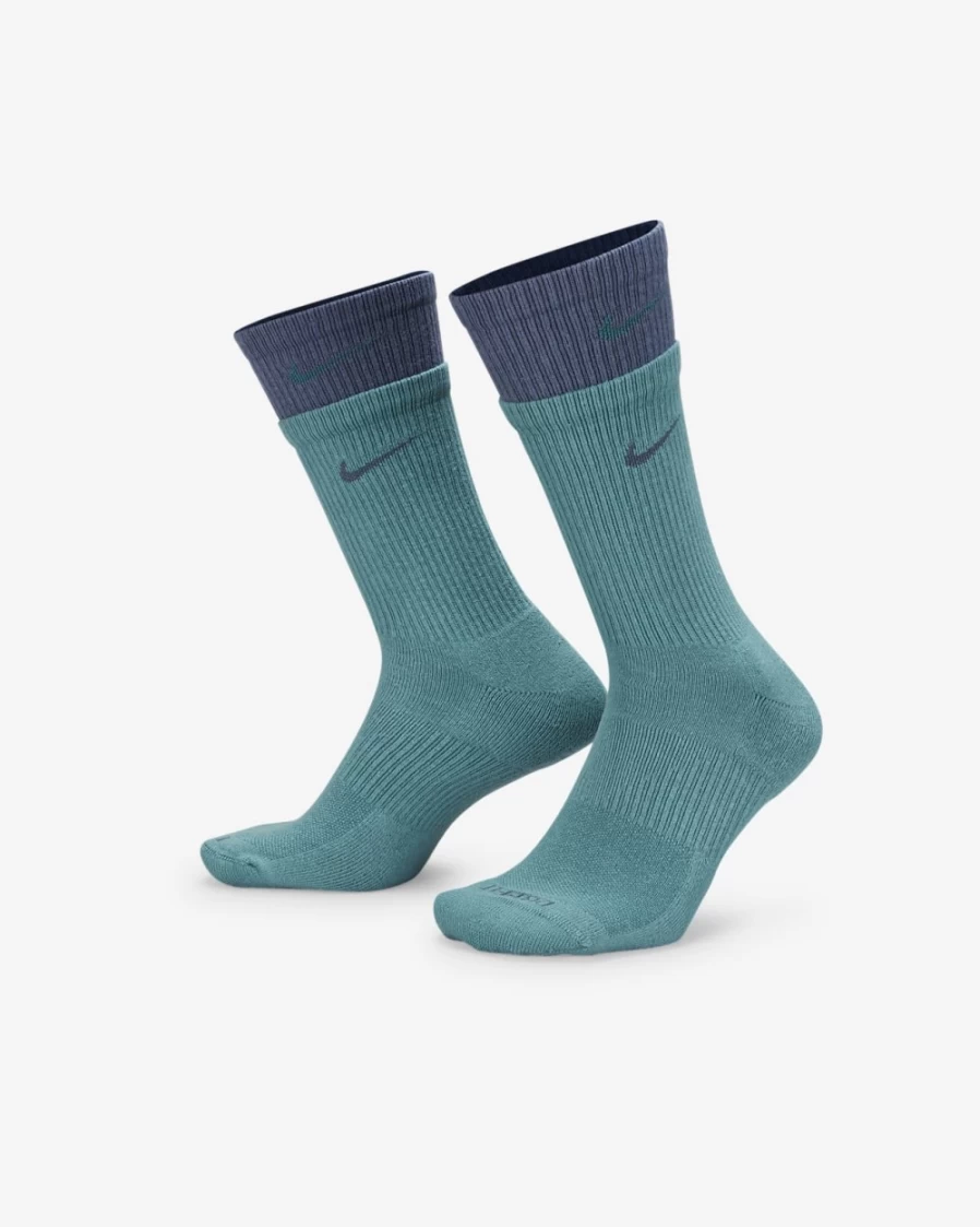 Nike Everyday Plus Cushioned Crew Socks for Men & Women - Mineral Teal Comfort Training Socks