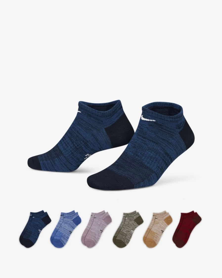 Nike Women's Multi-Color No-Show Lightweight Training Socks 6-Pack