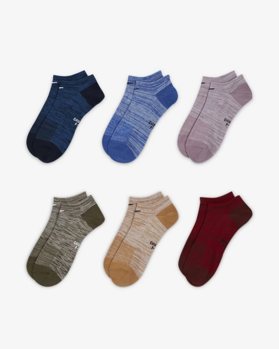 Nike Women's Multi-Color No-Show Lightweight Training Socks 6-Pack
