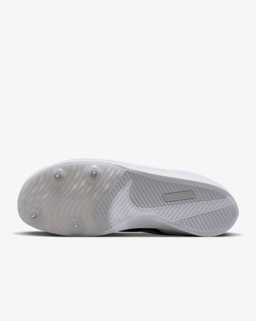 Nike Zoom Rival Track & Field Distance Spikes for Men & Women - White/Metallic Silver/Pure Platinum/Black Running Shoes